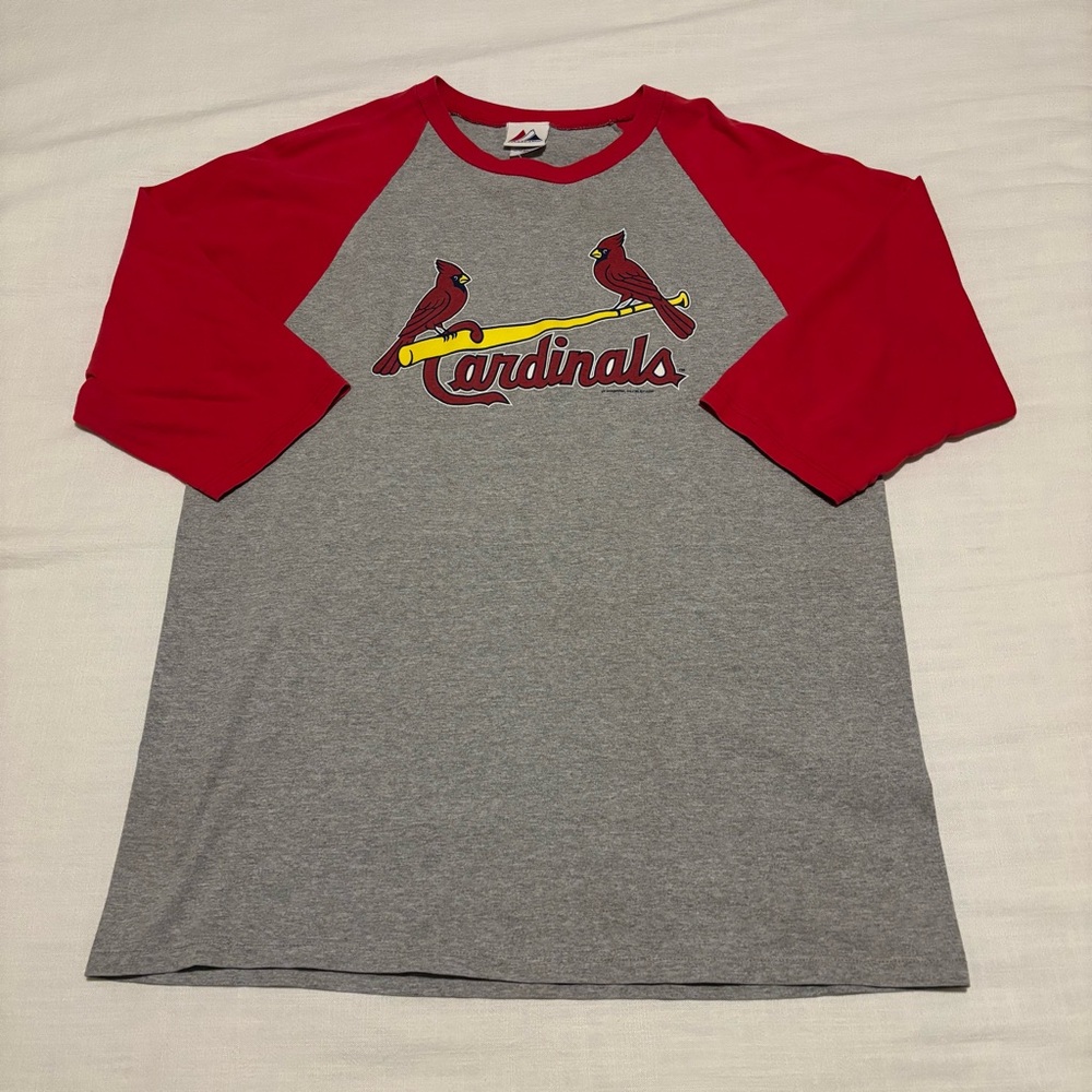 Men’s Majestic St. Louis Cardinals 3/4 Sleeve Tee